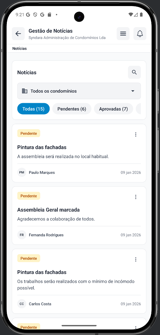 Notícias Mobile - Lista