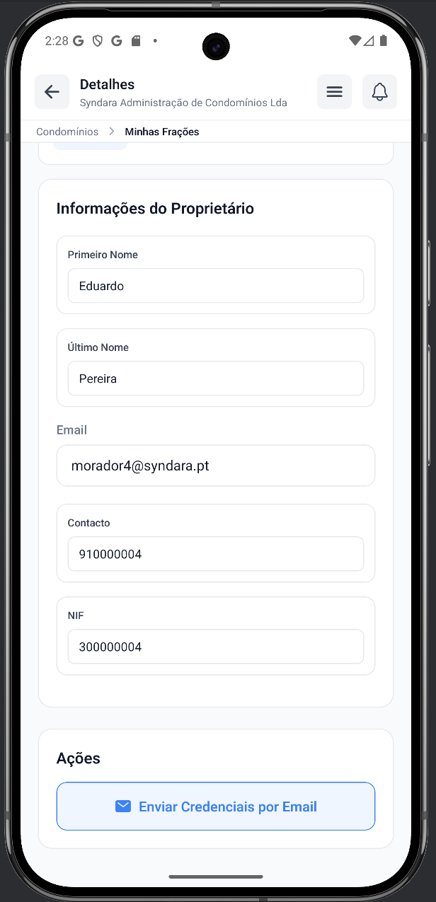 Moradores Mobile - Detalhes